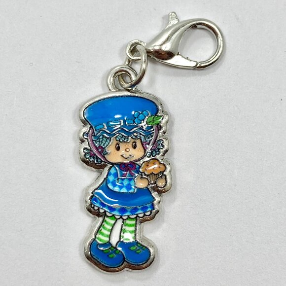 Vintage Strawberry Shortcake Blueberry Muffin Clip On Charm Zipper Pull Bag - Picture 3 of 8